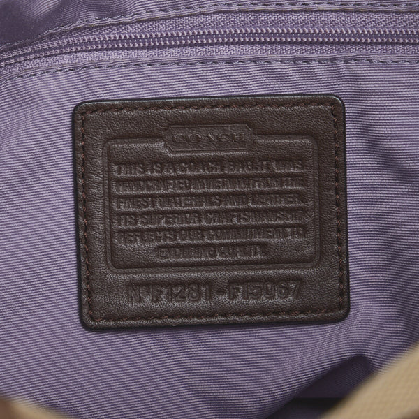 コーチ 斜め掛け ショルダーバッグ F15067 ブラウン キャンバス レザー レディース COACH 【中古】