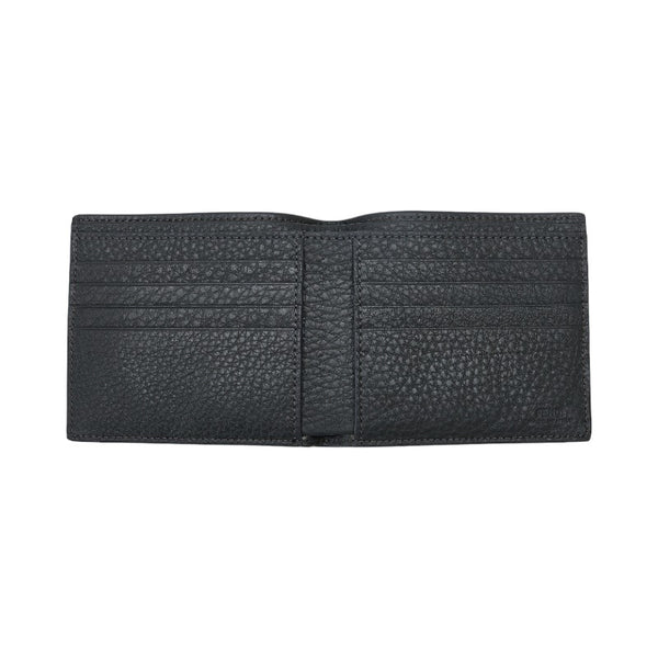 フェンディ FFスタンプロゴ  二つ折り財布 コンパクトウォレット 7M0169 グレー レザー メンズ FENDI 【中古】
