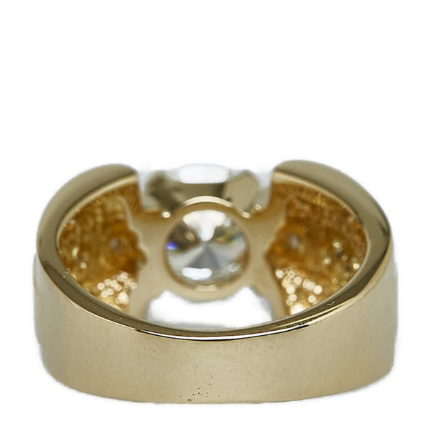 ノーブランド K18YG イエローゴールド ダイヤ1.015ct ダイヤ0.44ct リング 指輪 レディース no brand 9号 【中古】
