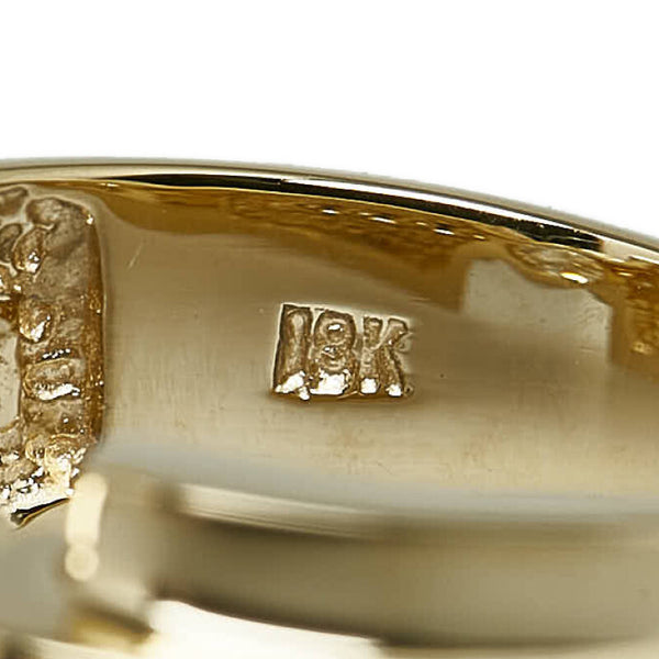 ノーブランド K18YG イエローゴールド ダイヤ1.015ct ダイヤ0.44ct リング 指輪 レディース no brand 9号 【中古】