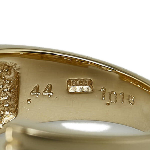 ノーブランド K18YG イエローゴールド ダイヤ1.015ct ダイヤ0.44ct リング 指輪 レディース no brand 9号 【中古】