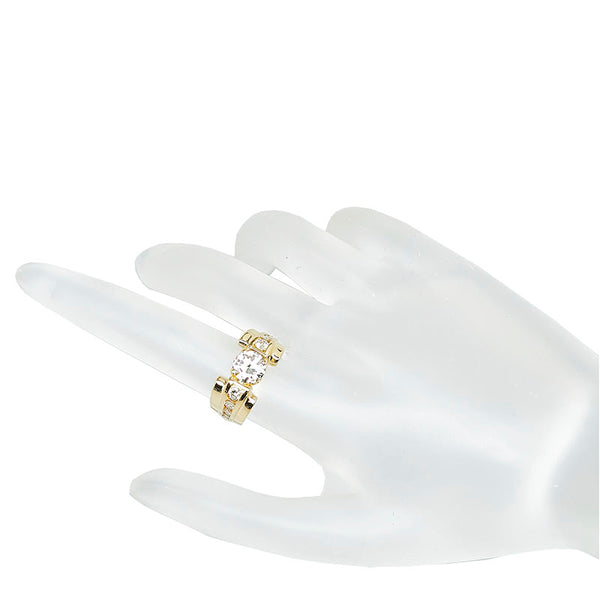ノーブランド K18YG イエローゴールド ダイヤ1.015ct ダイヤ0.44ct リング 指輪 レディース no brand 9号 【中古】