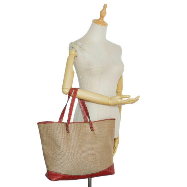 グッチ グッチシマ ハンドバッグ トートバッグ 297435 カーキ ブラウン キャンバス レザー レディース GUCCI 【中古】