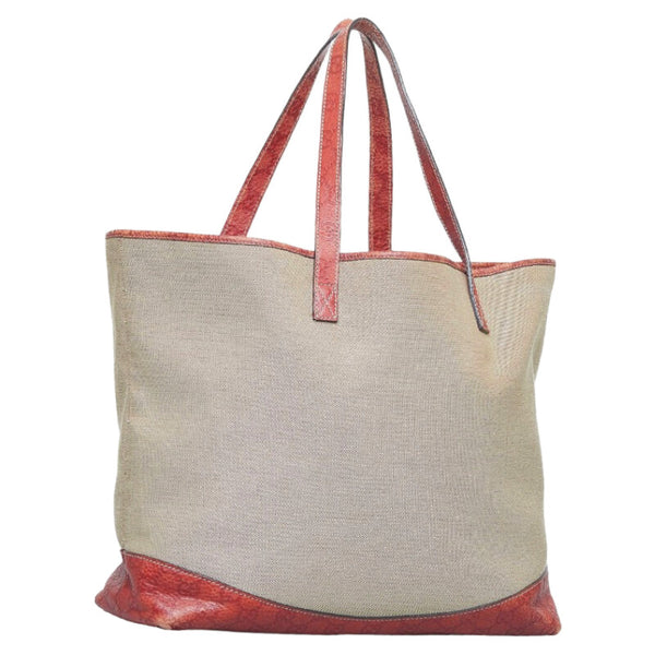 グッチ グッチシマ ハンドバッグ トートバッグ 297435 カーキ ブラウン キャンバス レザー レディース GUCCI 【中古】