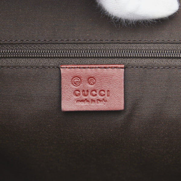 グッチ グッチシマ ハンドバッグ トートバッグ 297435 カーキ ブラウン キャンバス レザー レディース GUCCI 【中古】