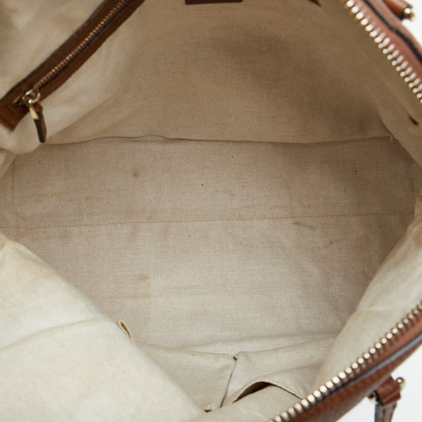 グッチ トートバッグ ハンドバッグ 323673 ブラウン レザー レディース GUCCI 【中古】