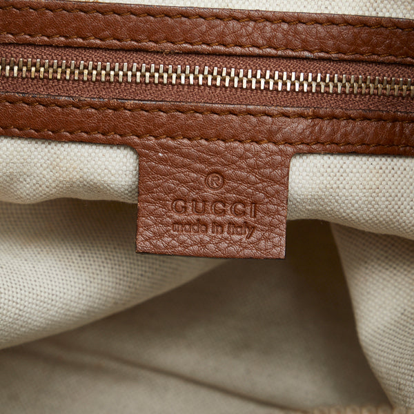 グッチ トートバッグ ハンドバッグ 323673 ブラウン レザー レディース GUCCI 【中古】