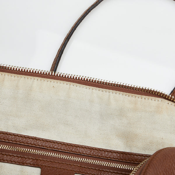 グッチ トートバッグ ハンドバッグ 323673 ブラウン レザー レディース GUCCI 【中古】