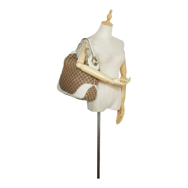 グッチ GGキャンバス シャルロッテ ショルダーバッグ ワンショルダーバッグ 203506 ブラウン ホワイト レザー レディース GUCCI 【中古】