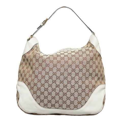 グッチ GGキャンバス シャルロッテ ショルダーバッグ ワンショルダーバッグ 203506 ブラウン ホワイト レザー レディース GUCCI 【中古】