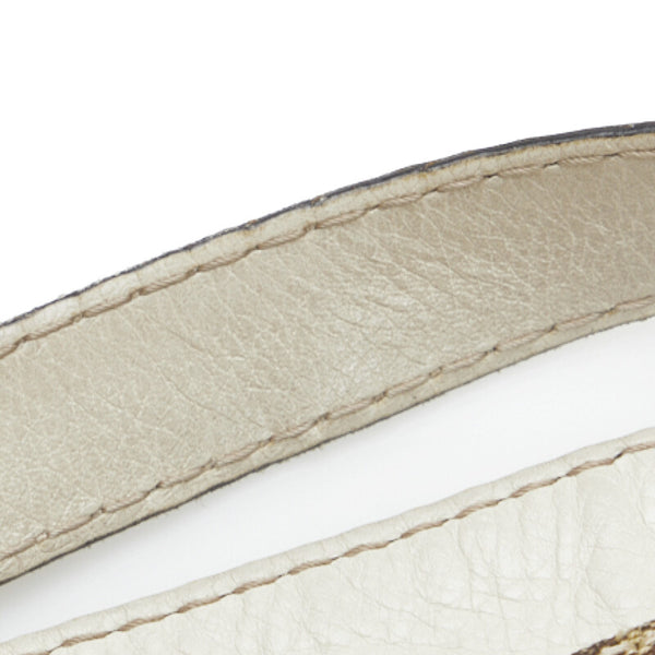 グッチ GGキャンバス シャルロッテ ショルダーバッグ ワンショルダーバッグ 203506 ブラウン ホワイト レザー レディース GUCCI 【中古】