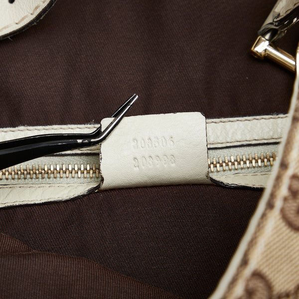 グッチ GGキャンバス シャルロッテ ショルダーバッグ ワンショルダーバッグ 203506 ブラウン ホワイト レザー レディース GUCCI 【中古】