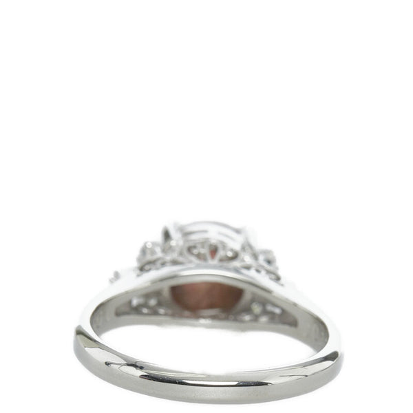 Pt900 プラチナ トルマリンキャッツアイ1.95ct ダイヤ0.17ct リング 指輪 レディース 11.5号 【中古】