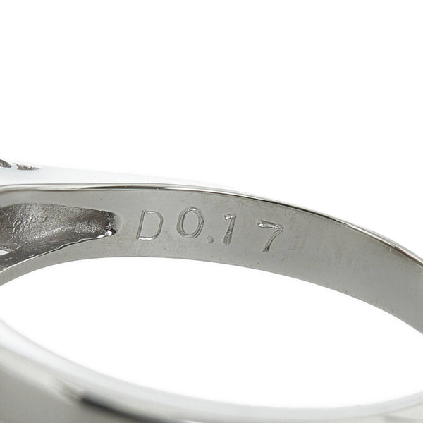 Pt900 プラチナ トルマリンキャッツアイ1.95ct ダイヤ0.17ct リング 指輪 レディース 11.5号 【中古】