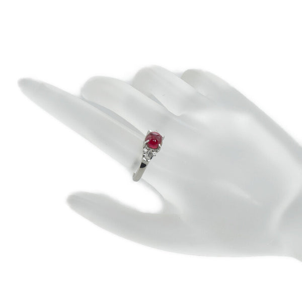 Pt900 プラチナ トルマリンキャッツアイ1.95ct ダイヤ0.17ct リング 指輪 レディース 11.5号 【中古】