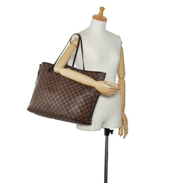 ルイ ヴィトン ダミエ ネヴァーフルGM トートバッグ ハンドバッグ N51106 ブラウン PVC レザー レディース LOUIS VUITTON 【中古】