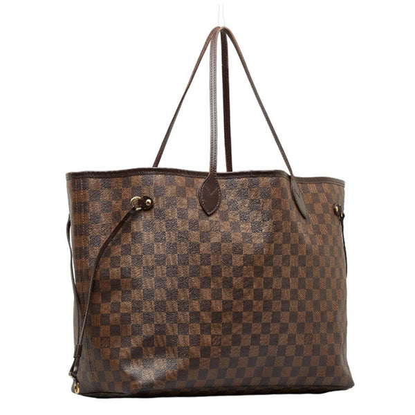 ルイ ヴィトン ダミエ ネヴァーフルGM トートバッグ ハンドバッグ N51106 ブラウン PVC レザー レディース LOUIS VUITTON 【中古】