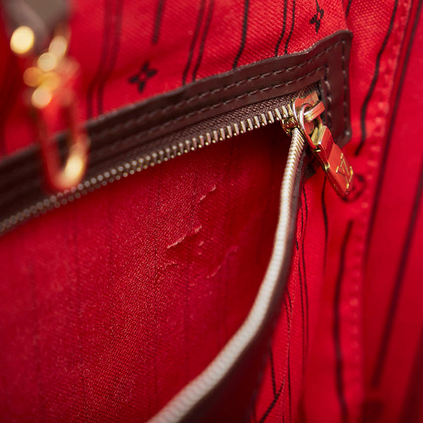 ルイ ヴィトン ダミエ ネヴァーフルGM トートバッグ ハンドバッグ N51106 ブラウン PVC レザー レディース LOUIS VUITTON 【中古】