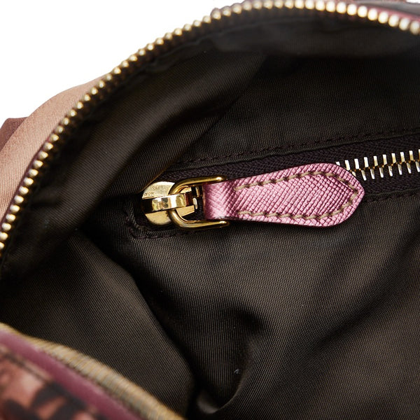 プラダ ハンドバッグ ミニボストンバッグ BL0567 ピンク マルチカラー ナイロン レザー レディース PRADA 【中古】