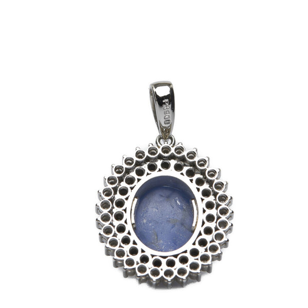 Pt900 プラチナ スターサファイア6.24ct ダイヤ0.79ct ペンダントトップ レディース 【中古】
