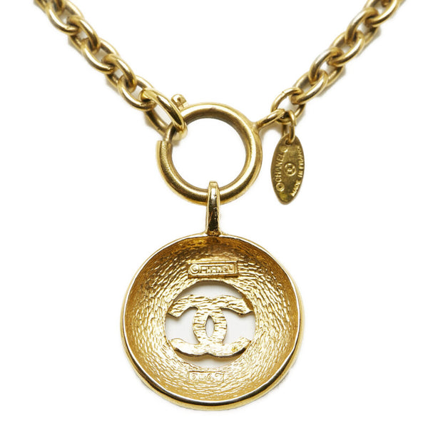 シャネル ココマーク CC ラウンド ネックレス ゴールド メッキ レディース CHANEL 【中古】