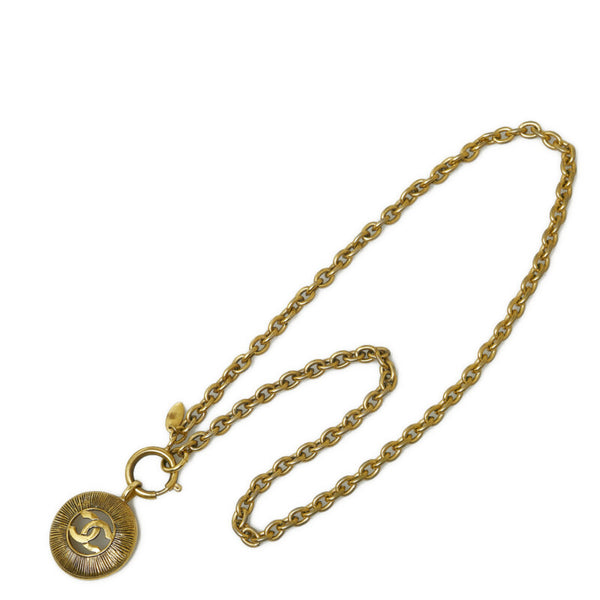 シャネル ココマーク CC ラウンド ネックレス ゴールド メッキ レディース CHANEL 【中古】