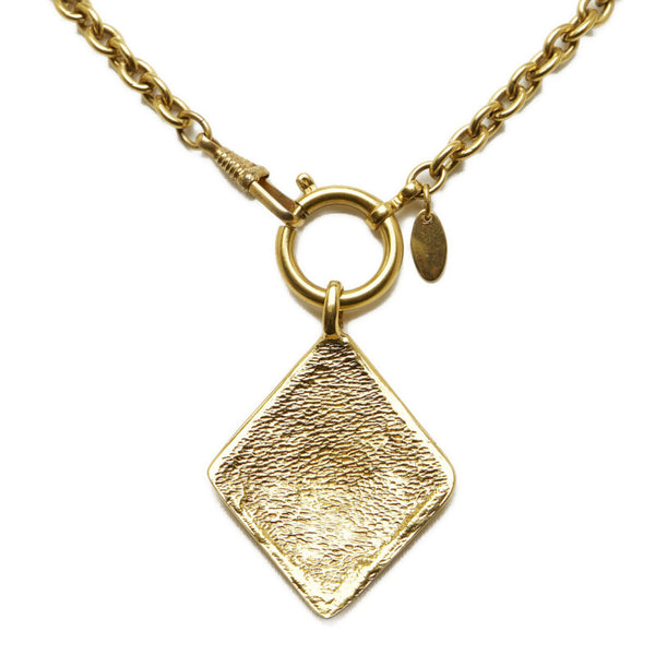 シャネル ココマーク ひし形 ネックレス ゴールド メッキ レディース CHANEL 【中古】