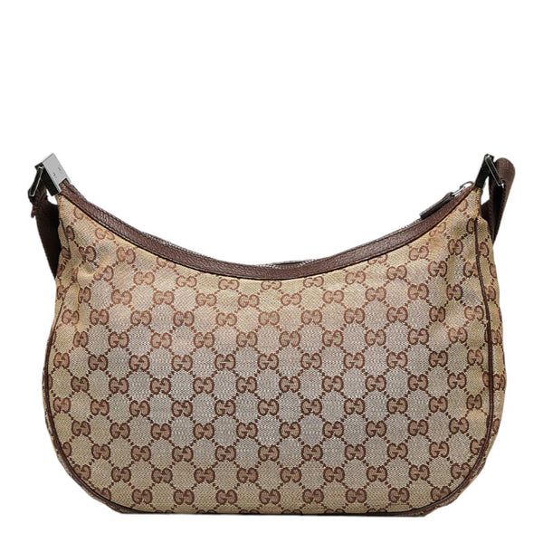グッチ GGキャンバス 斜め掛け ショルダーバッグ 122790 ベージュ キャンバス レザー レディース GUCCI 【中古】