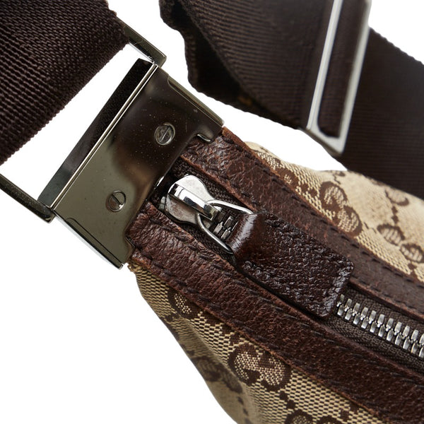 グッチ GGキャンバス 斜め掛け ショルダーバッグ 122790 ベージュ キャンバス レザー レディース GUCCI 【中古】