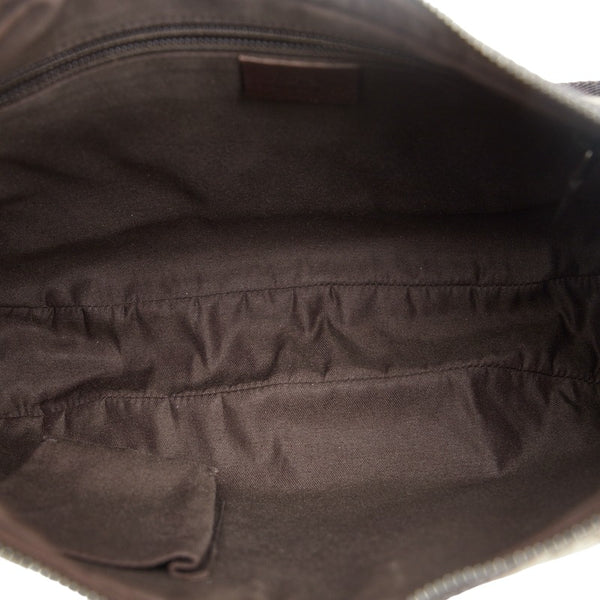 グッチ GGキャンバス 斜め掛け ショルダーバッグ 122790 ベージュ キャンバス レザー レディース GUCCI 【中古】