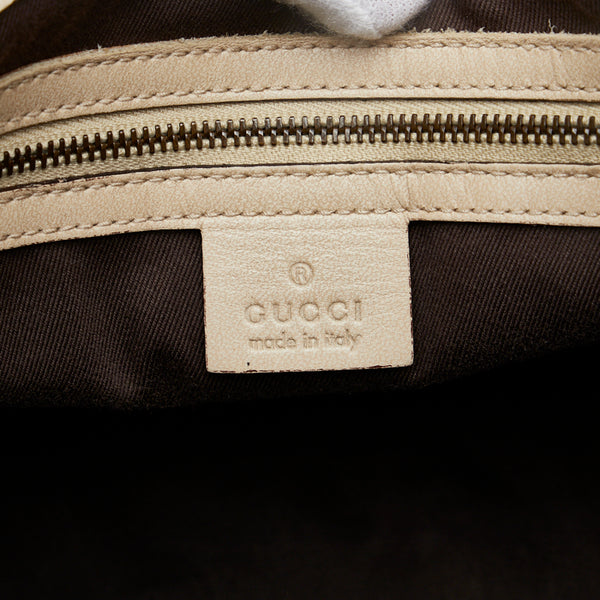 グッチ GGキャンバス トートバッグ ショルダーバッグ 109141 ベージュ ホワイト キャンバス レザー レディース GUCCI 【中古】