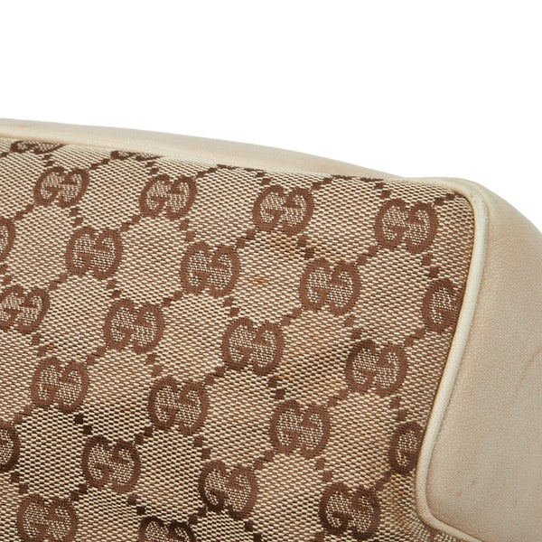 グッチ GGキャンバス トートバッグ ショルダーバッグ 109141 ベージュ ホワイト キャンバス レザー レディース GUCCI 【中古】