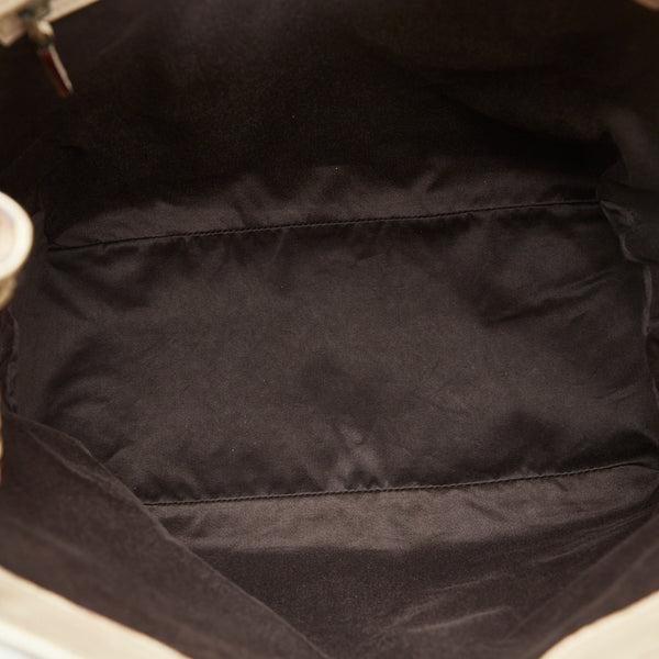 グッチ GGキャンバス トートバッグ ショルダーバッグ 109141 ベージュ ホワイト キャンバス レザー レディース GUCCI 【中古】