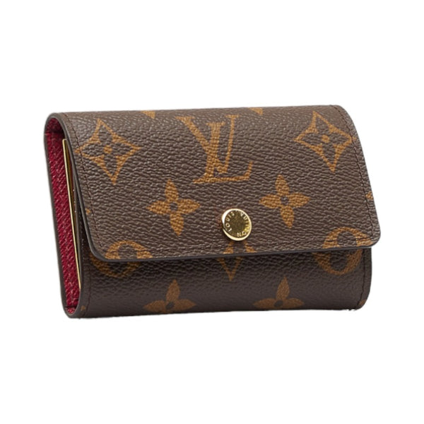 ルイ ヴィトン モノグラム ミュルティクレ6 キーケース M60701 ブラウン フューシャ PVC レザー レディース LOUIS VUITTON 【中古】
