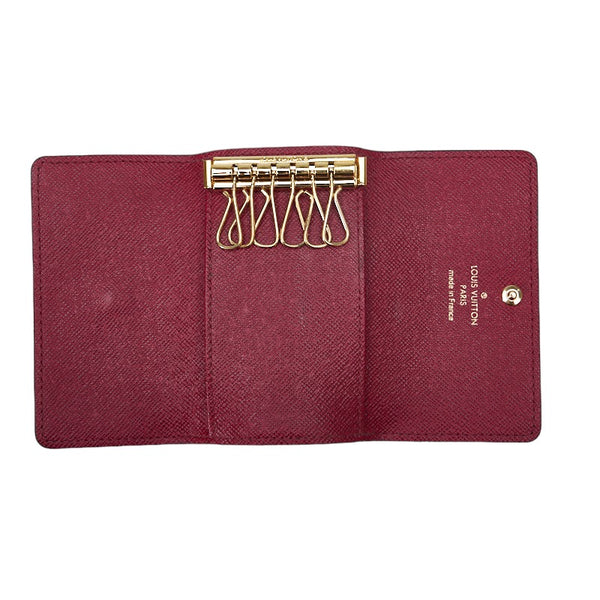 ルイ ヴィトン モノグラム ミュルティクレ6 キーケース M60701 ブラウン フューシャ PVC レザー レディース LOUIS VUITTON 【中古】