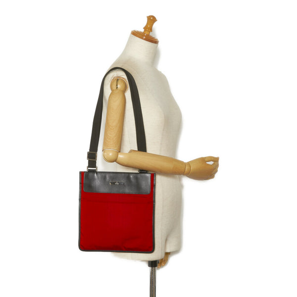 グッチ 斜め掛け ショルダーバッグ 019 0348 レッド ブラック キャンバス レザー レディース GUCCI 【中古】