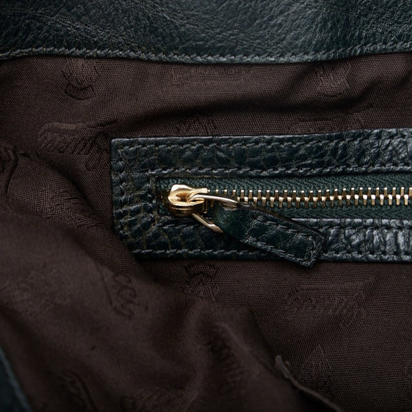 グッチ GGキャンバス GGチャーム ハンドバッグ トートバッグ 247237 ベージュ ダークグリーン キャンバス レザー レディース GUCCI 【中古】