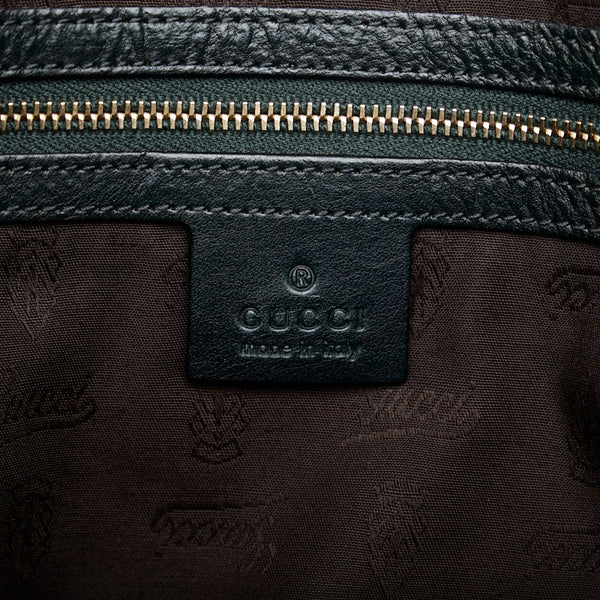 グッチ GGキャンバス GGチャーム ハンドバッグ トートバッグ 247237 ベージュ ダークグリーン キャンバス レザー レディース GUCCI 【中古】