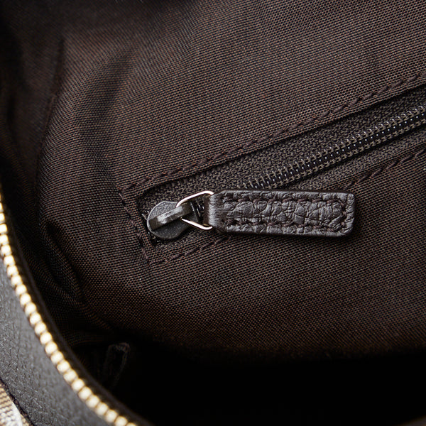 グッチ ＧＧクリスタル アビー ワンショルダーバッグ 265692 ベージュ ブラウン PVC レザー レディース GUCCI 【中古】