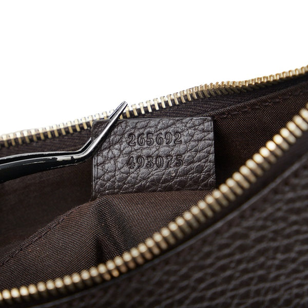 グッチ ＧＧクリスタル アビー ワンショルダーバッグ 265692 ベージュ ブラウン PVC レザー レディース GUCCI 【中古】