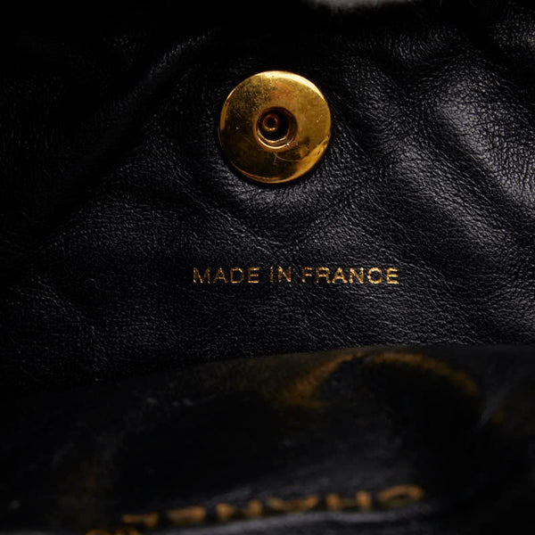 シャネル マトラッセ リュックサック バックパック ブラック ゴールド ラムスキン レディース CHANEL 【中古】