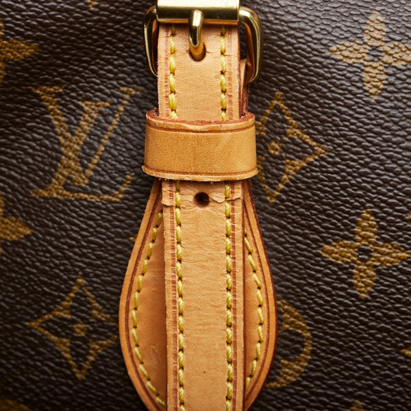 ルイ ヴィトン モノグラム プチ バケットPM トートバッグ ショルダーバッグ M42238 ブラウン PVC レザー レディース LOUIS VUITTON 【中古】