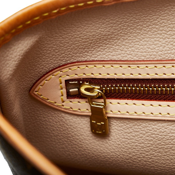ルイ ヴィトン モノグラム プチ バケットPM トートバッグ ショルダーバッグ M42238 ブラウン PVC レザー レディース LOUIS VUITTON 【中古】