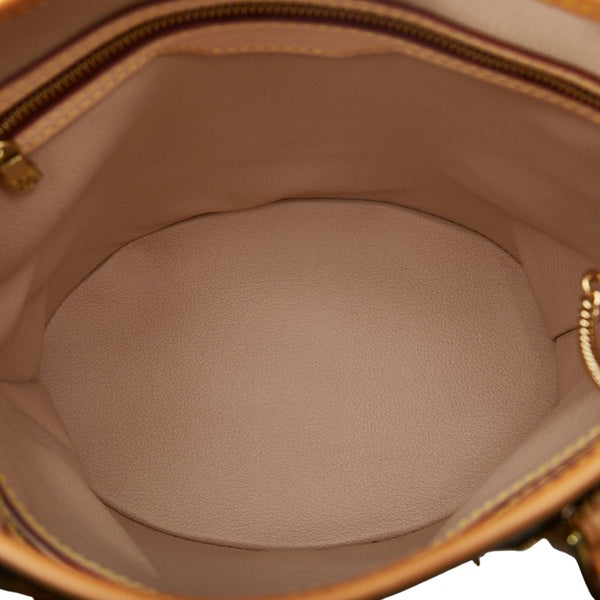 ルイ ヴィトン モノグラム プチ バケットPM トートバッグ ショルダーバッグ M42238 ブラウン PVC レザー レディース LOUIS VUITTON 【中古】