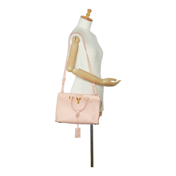 サンローラン Yライン カバスシック ゴールド金具 ハンドバッグ ショルダーバッグ 2WAY 331210 ピンク レザー レディース SAINT LAURENT 【中古】