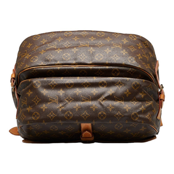 ルイ ヴィトン モノグラム ソミュール43 斜め掛け ショルダーバッグ M42252 ブラウン PVC レザー レディース LOUIS VUITTON 【中古】