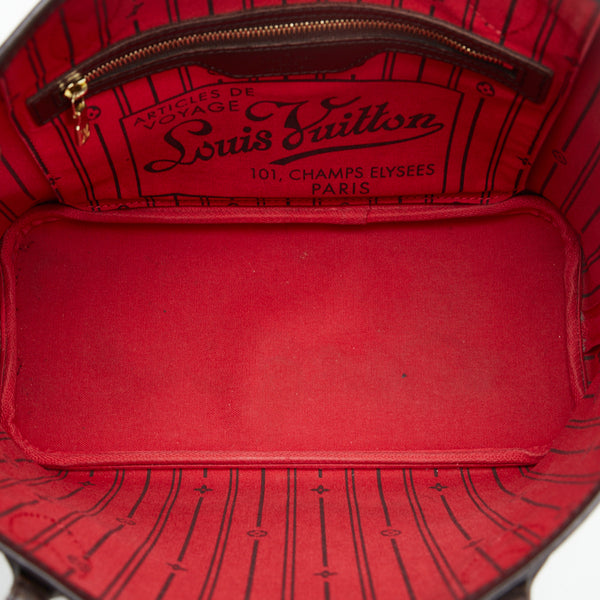 ルイ ヴィトン ダミエ ネヴァーフルPM トートバッグ N51109 ブラウン PVC レザー レディース LOUIS VUITTON 【中古】