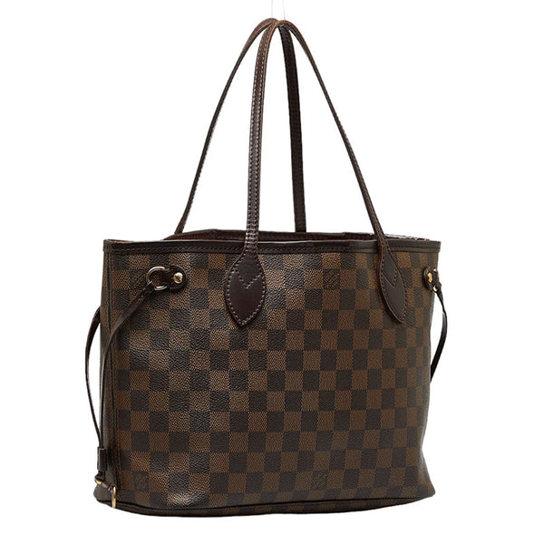 ルイ ヴィトン ダミエ ネヴァーフルPM トートバッグ N51109 ブラウン PVC レザー レディース LOUIS VUITTON 【中古】