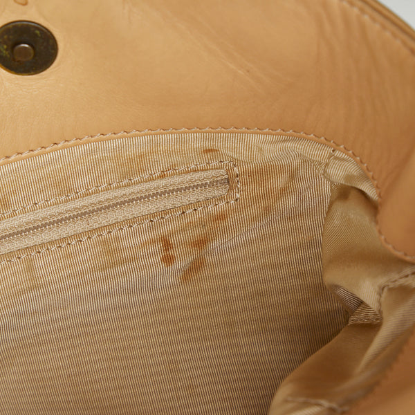 シャネル ココマーク プラチェーン トートバッグ ショルダーバッグ ベージュ ラムスキン レディース CHANEL 【中古】