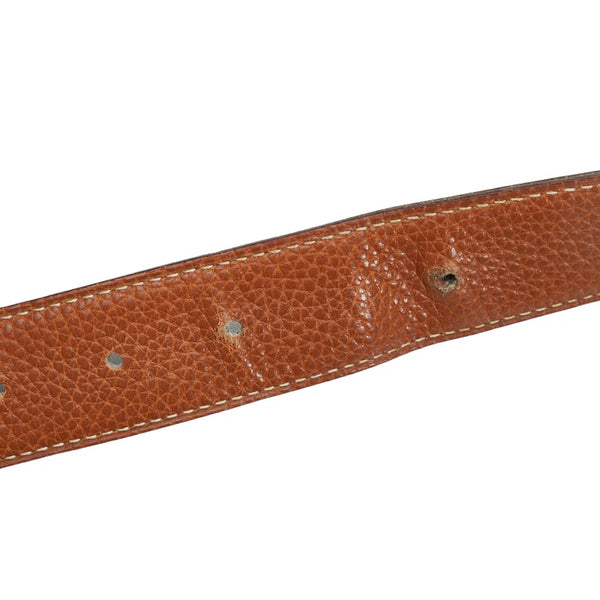 エルメス コンスタンス H リバーシブル ベルト ブラウン ブラック ゴールド レザー レディース HERMES 【中古】